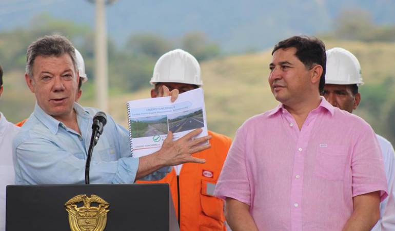 Presidente Juan Manuel Santos destaca la importancia del corredor víal inaugurado