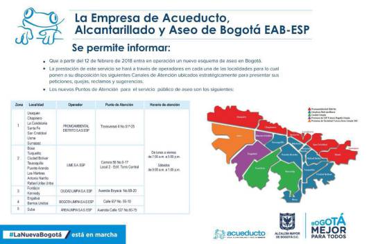 Así funcionará nuevo esquema de aseo en Bogotá Así funcionará nuevo esquema de aseo en Bogotá