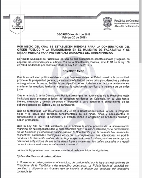 Disturbios en Villeta y Facativa en supermercados presuntamente de las Farc: Decretan toque de queda en Facatativá y Fusagasugá por saqueo a SuperCundi Disturbios en Villeta y Facativa en supermercados presuntamente de las Farc: Decretan toque de queda en Facatativá y Fusagasugá por saqueo a SuperCundi