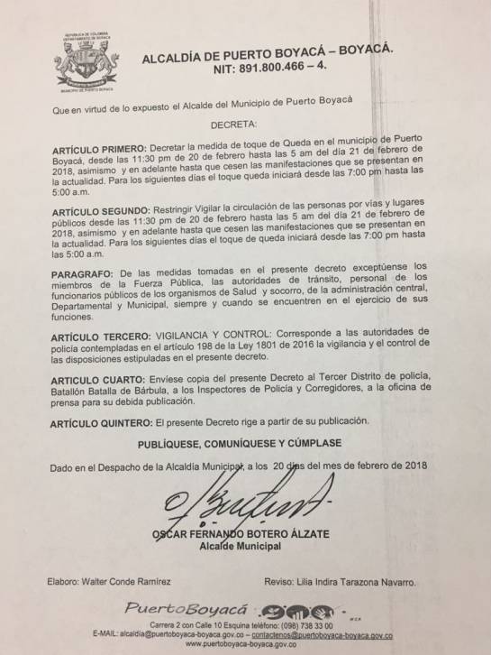 Toque de queda en Puerto Boyacá por intento de saqueos a almacén Supercundi: Toque de queda en Puerto Boyacá por intento de saqueos a almacén Supercundi Toque de queda en Puerto Boyacá por intento de saqueos a almacén Supercundi: Toque de queda en Puerto Boyacá por intento de saqueos a almacén Supercundi