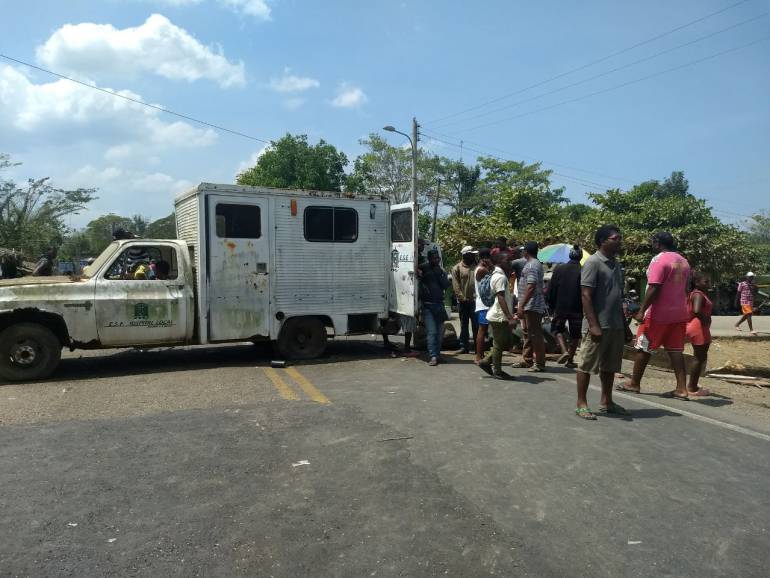 Por tercer día, bloquean Troncal de Occidente en María La Baja, Bolívar: Por tercer día, bloquean Troncal de Occidente en María La Baja, Bolívar