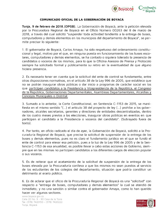 Campaña electoral: Jalón de orejas al gobernador por entrega de buses en época electoral Campaña electoral: Jalón de orejas al gobernador por entrega de buses en época electoral