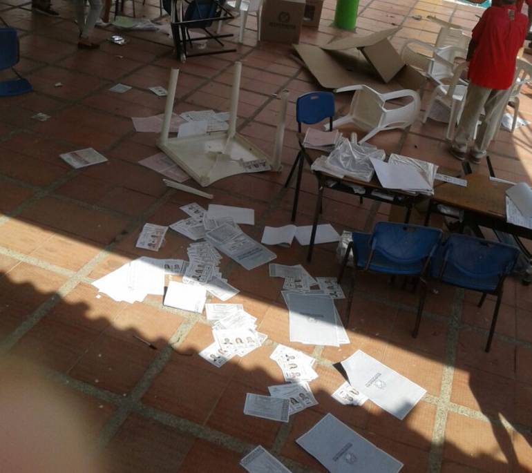 Suspenden votaciones en La Peña, Atlántico por asonada