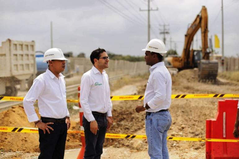 A buen ritmo obras en vía a Campaña en el sur de Cartagena: A buen ritmo obras en vía a Campaña en el sur de Cartagena