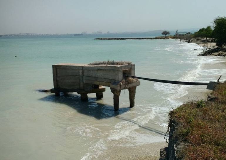 Erosión podría dejar a la isla de Tierrabomba sin energía: Erosión podría dejar a la isla de Tierrabomba sin energía