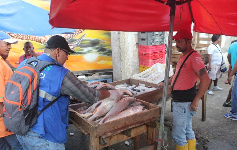 En Cartagena hacen inspección a pescados y alimentos de Semana Santa
