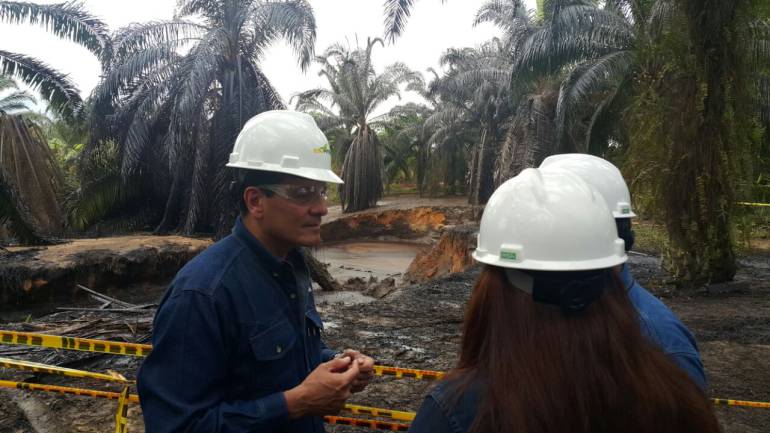 DERRAME, PETROLEO, CRUDO, AFLORAMIENTO: Ecopetrol reportó que se detuvo el derrame de crudo en el pozo 158