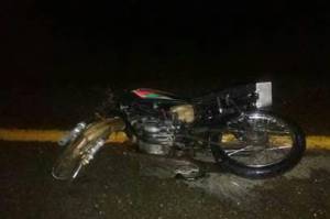 Así quedó una de las motocicletas involucradas en el accidente Así quedó una de las motocicletas involucradas en el accidente