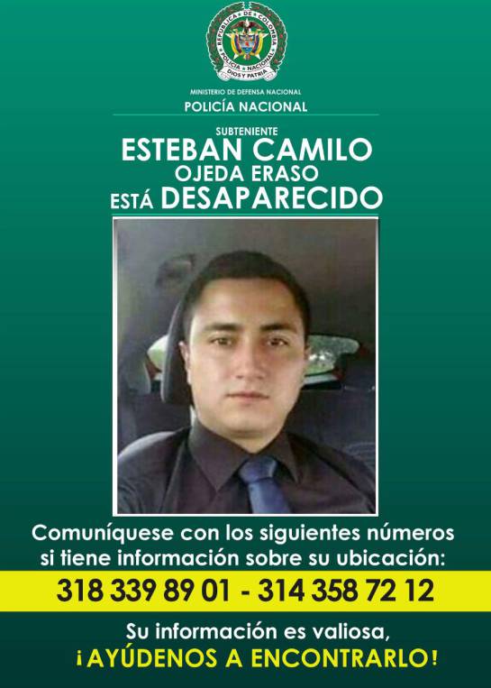 Desaparecidos: Buscan a oficial de policía desaparecido en Bogotá Desaparecidos: Buscan a oficial de policía desaparecido en Bogotá