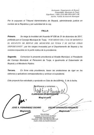 En firme estatuto de rentas de Tunja que fija el cobro del impuesto predial: En firme estatuto de rentas de Tunja que fija el cobro del impuesto predial En firme estatuto de rentas de Tunja que fija el cobro del impuesto predial: En firme estatuto de rentas de Tunja que fija el cobro del impuesto predial
