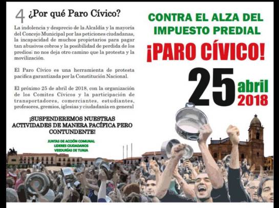 Se acerca la hora cero del paro cívico en Tunja: Se acerca la hora cero del paro cívico en Tunja Se acerca la hora cero del paro cívico en Tunja: Se acerca la hora cero del paro cívico en Tunja
