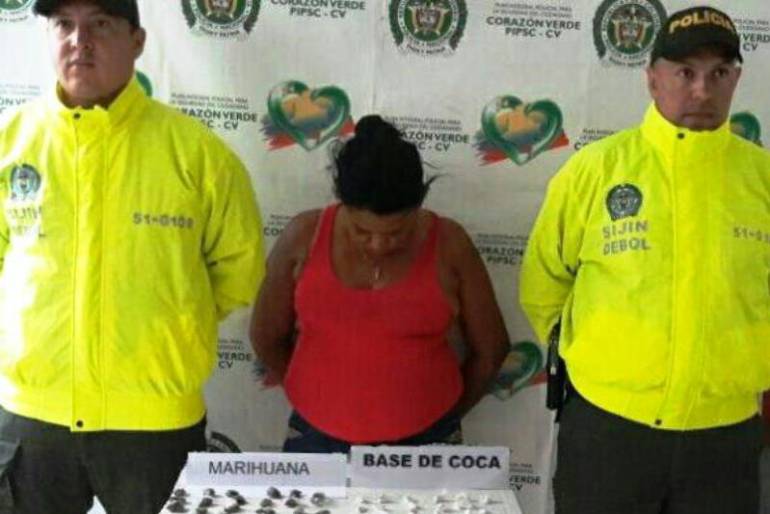 Venta de drogas Carmen de Bolívar: Capturada "La Mayo", expendedora de estupefacientes en Córdoba, Bolívar