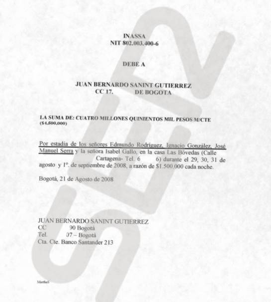 Contrato entre Inassa y el propietario del inmueble. Foto: Cadena Ser Contrato entre Inassa y el propietario del inmueble. Foto: Cadena Ser