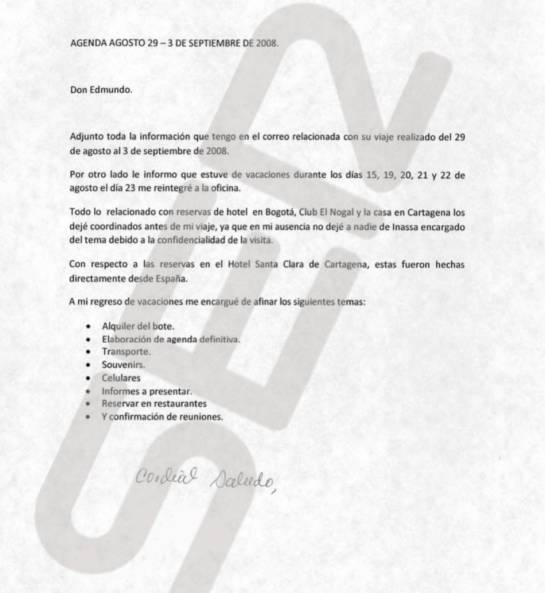 Asistente de Presidencia de Inassa en el 2008 hace la relación del viaje. Foto: Cadena Ser Asistente de Presidencia de Inassa en el 2008 hace la relación del viaje. Foto: Cadena Ser