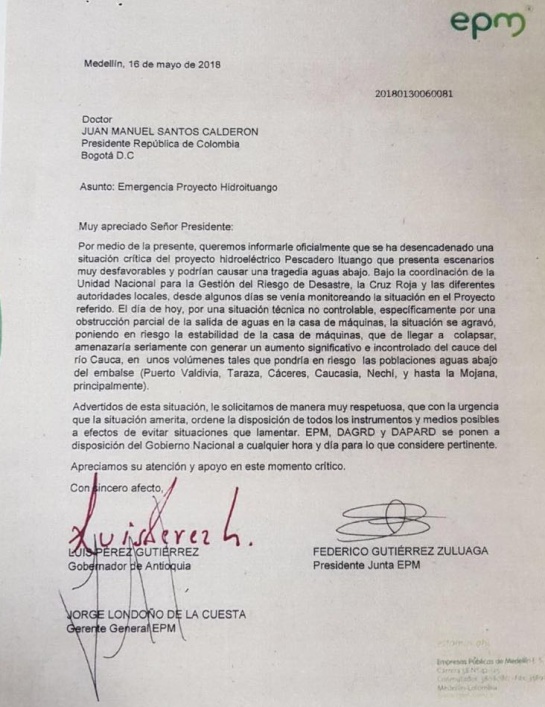 Hidroituango EPM alerta Cauca: Videos muestran magnitud en emergencia de Hidroituango Hidroituango EPM alerta Cauca: Videos muestran magnitud en emergencia de Hidroituango