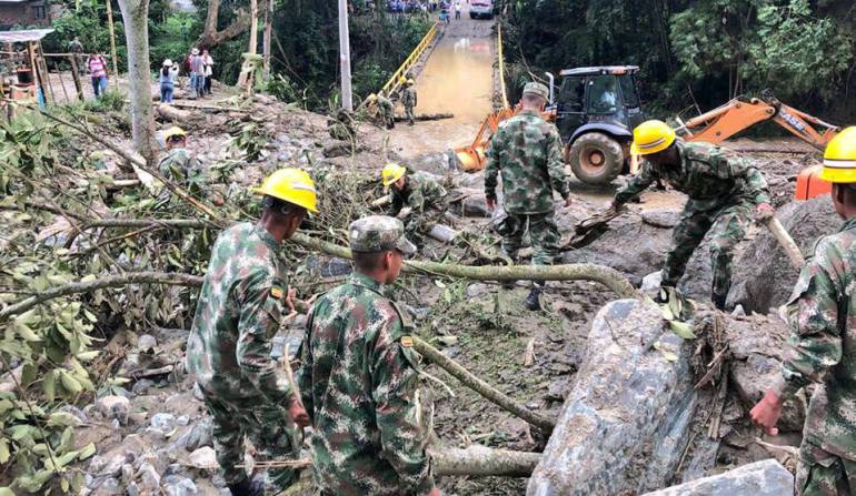 lluvias: Ejército ayuda atender emergencias por el invierno en Ibagué