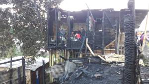 Así quedó una de las viviendas consumidas por el incendio en el barrio Nuevo Armenia Así quedó una de las viviendas consumidas por el incendio en el barrio Nuevo Armenia