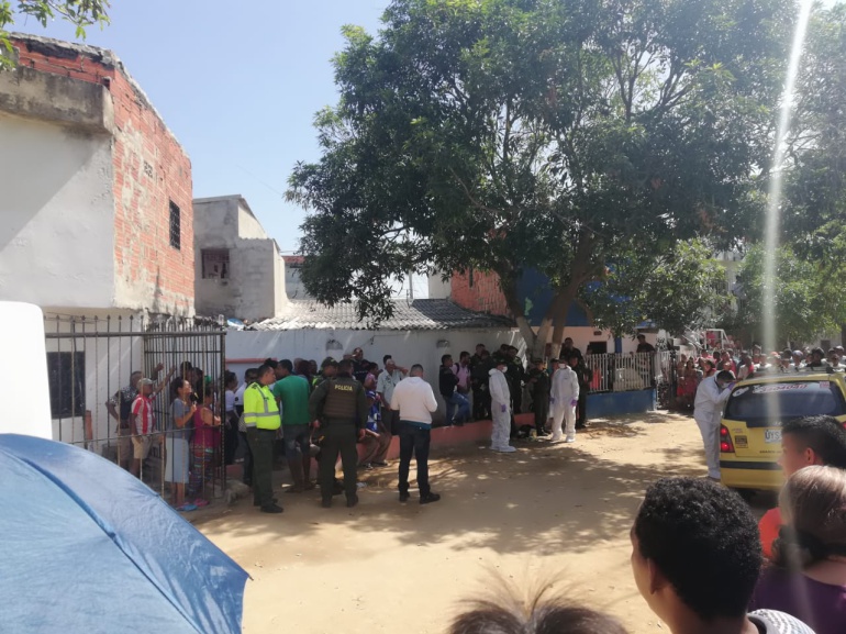 Lugar en que fue asesinado el taxista en el municipio de Soledad.