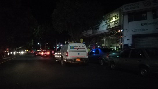 Lugar donde fue asesinado el vigilante en el intento de robo Lugar donde fue asesinado el vigilante en el intento de robo