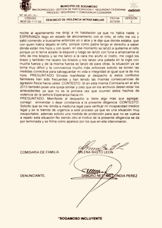 Alcalde de Sogamoso golpea a su esposa: Escándalo por agresión física del alcalde de Sogamoso a su esposa Alcalde de Sogamoso golpea a su esposa: Escándalo por agresión física del alcalde de Sogamoso a su esposa