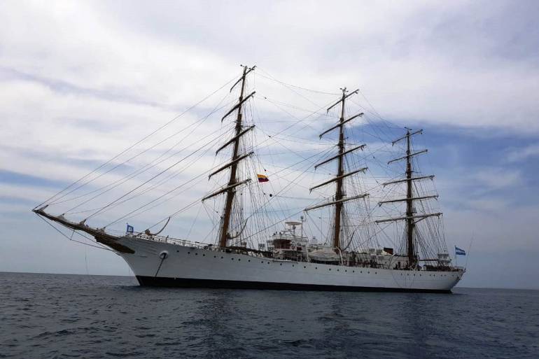 Con el arribo del buque escuela de Argentina inicia el Sail en Cartagena: Con el arribo del buque escuela de Argentina inicia el Sail en Cartagena