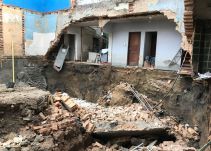Muro colapsó en centro de Bogotá tras sismo ocurrido en las últimas horas