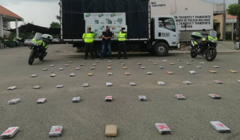 Incautan 60 kilos de cocaína en carreteras de Bolívar
