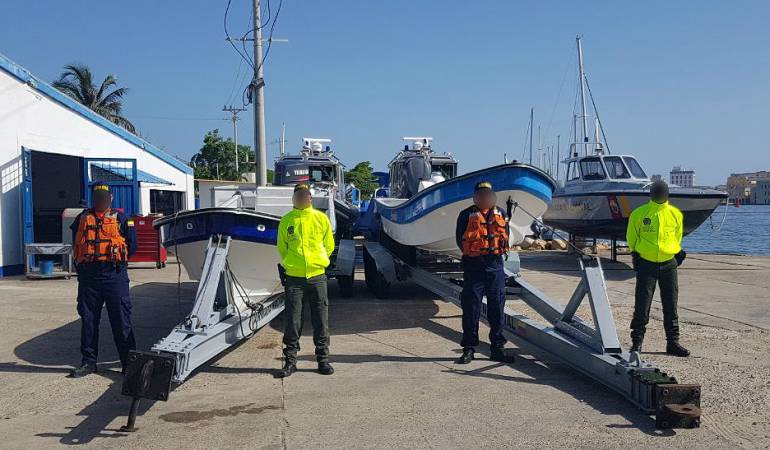 Armada y Policía recuperaron lanchas hurtadas a pescadores en Cartagena