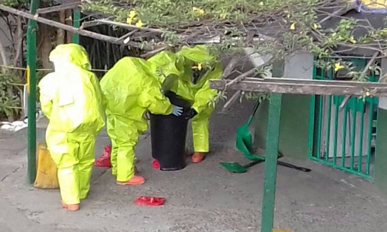 Material químico abandona en El Troncal, en Cali: En caja de icopor, abandonan material químico en barrio de Cali