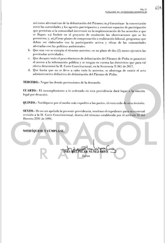 Tutela frenó delimitación del páramo de Pisba en Boyacá: Tutela frenó delimitación del páramo de Pisba en Boyacá Tutela frenó delimitación del páramo de Pisba en Boyacá: Tutela frenó delimitación del páramo de Pisba en Boyacá