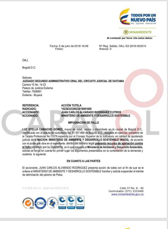 Tutela frenó delimitación del páramo de Pisba en Boyacá: Tutela frenó delimitación del páramo de Pisba en Boyacá Tutela frenó delimitación del páramo de Pisba en Boyacá: Tutela frenó delimitación del páramo de Pisba en Boyacá