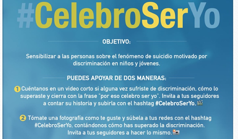Bullying: “Celebro Ser Yo”, la campaña que busca rechazar todo tipo de discriminación