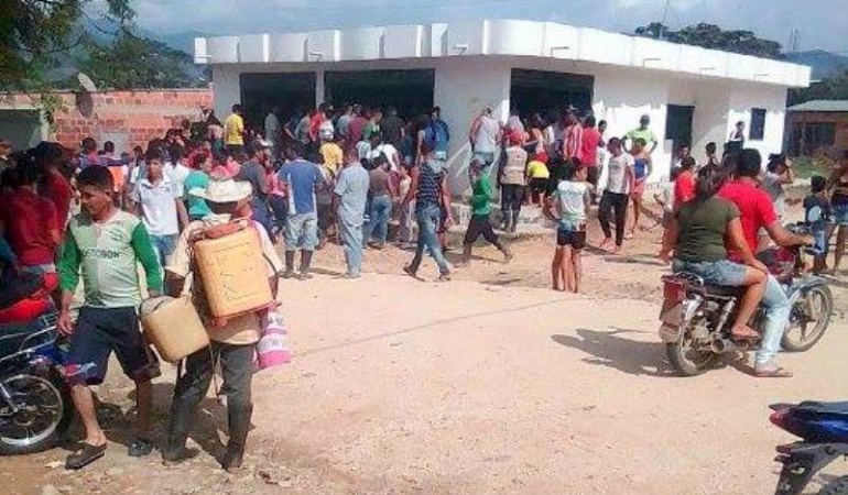 Lugar donde se presento la masacre en El Tarra