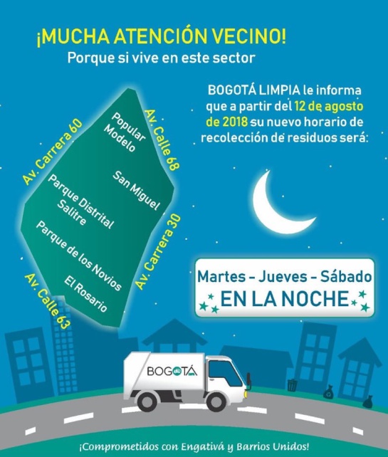 Recolección de basuras en Bogotá: Cambian horarios de recolección de basuras en tres localidades de Bogotá Recolección de basuras en Bogotá: Cambian horarios de recolección de basuras en tres localidades de Bogotá