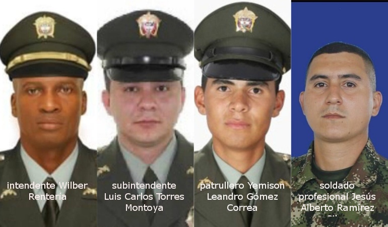 Uniformados secuestrados por el ELN