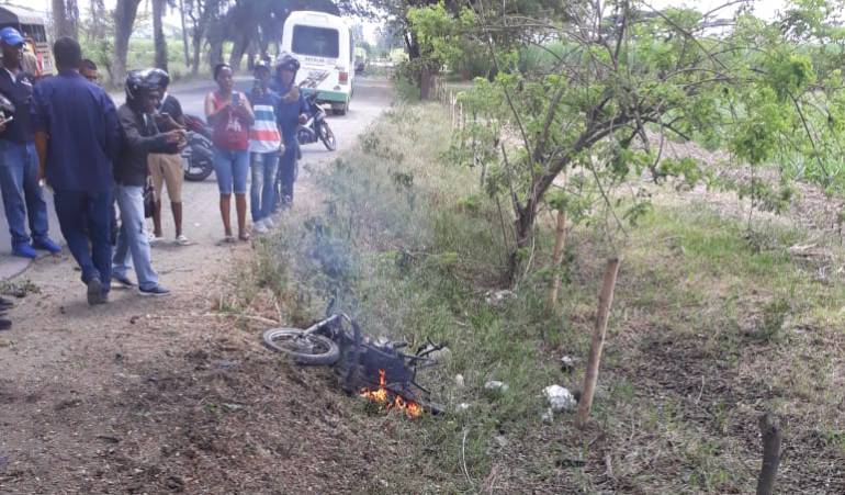 Otra motobomba fue accionada contra una patrulla policial en el Cauca