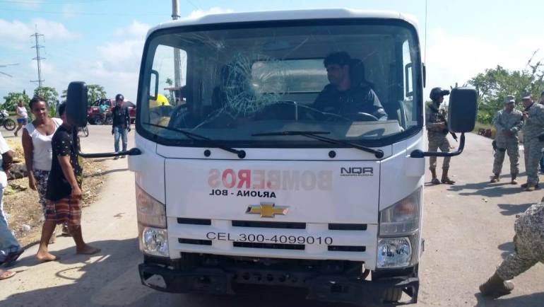 Disturbios en Gambote Bolívar por inicio de obras del Fondo Adaptación: Disturbios en Gambote Bolívar por inicio de obras del Fondo Adaptación
