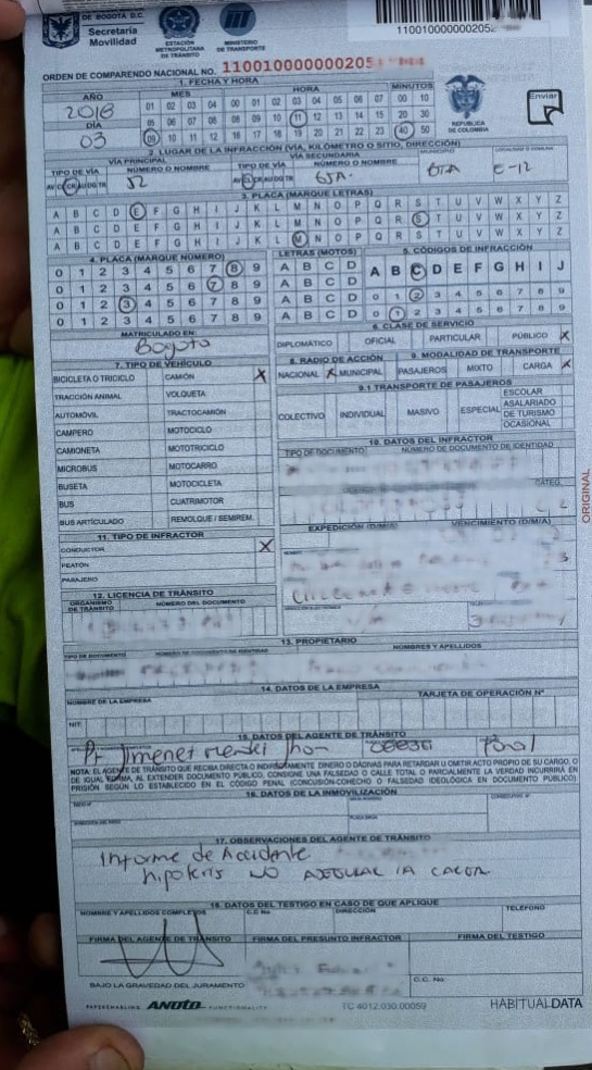 Sanciones Policía.: Sancionan a conductor que dejó caer un vehículo inmovilizado Sanciones Policía.: Sancionan a conductor que dejó caer un vehículo inmovilizado