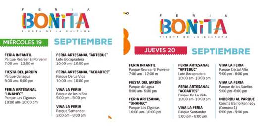 La feria bonita 2018: Aquí está la Fiesta de la Cultura La feria bonita 2018: Aquí está la Fiesta de la Cultura