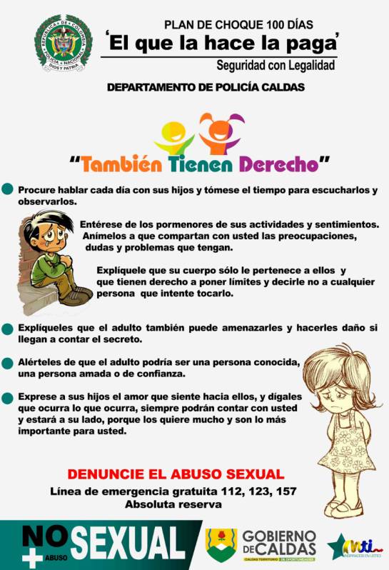 Campaña contra el abuso sexual en Caldas Campaña contra el abuso sexual en Caldas