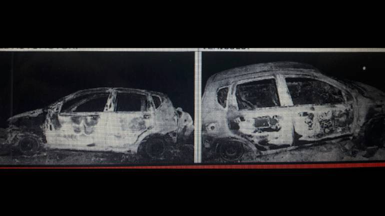 Este es el vehículo en el que apareció muerto e incinerado el cuerpo del comerciante Jairo Arley Carvajal Sánchez.