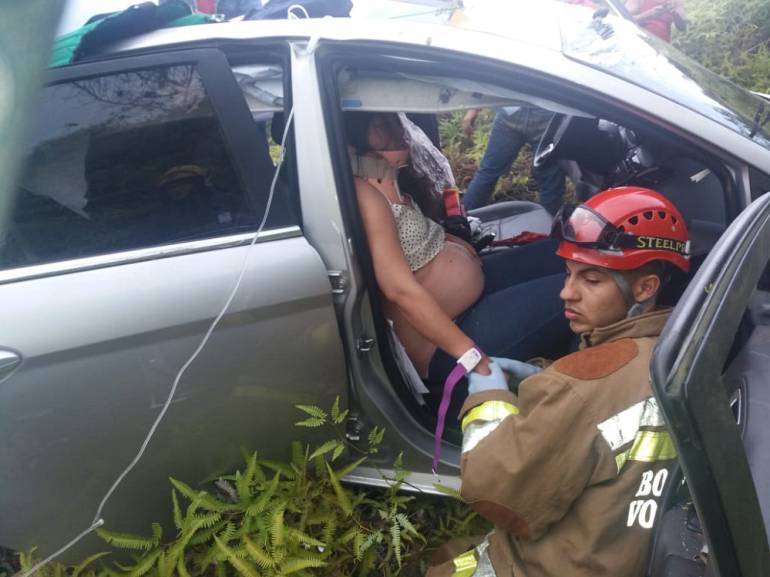 Accidente De Mujer Embarazada En Santander Así Fue El Increíble