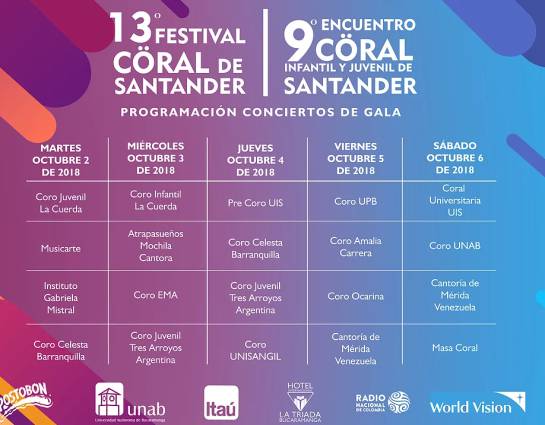 Décimo tercera edición del Festival Coral: El Festival Coral de Santander llega a su décimo tercera edición Décimo tercera edición del Festival Coral: El Festival Coral de Santander llega a su décimo tercera edición