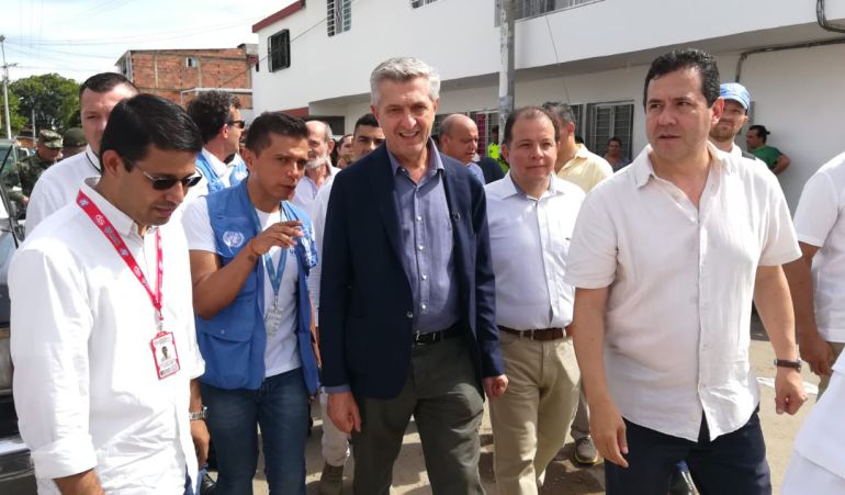 Alto comisionado de ONU para refugiados visita frontera con Venezuela