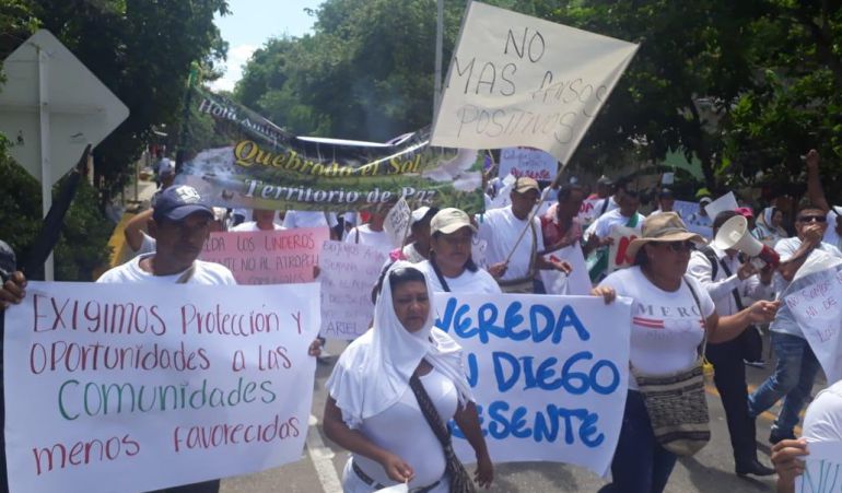 En zona rural de Santa Marta protestan por abandono del Estado