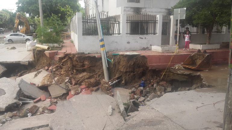 Estragos en el sur de Barranquilla.