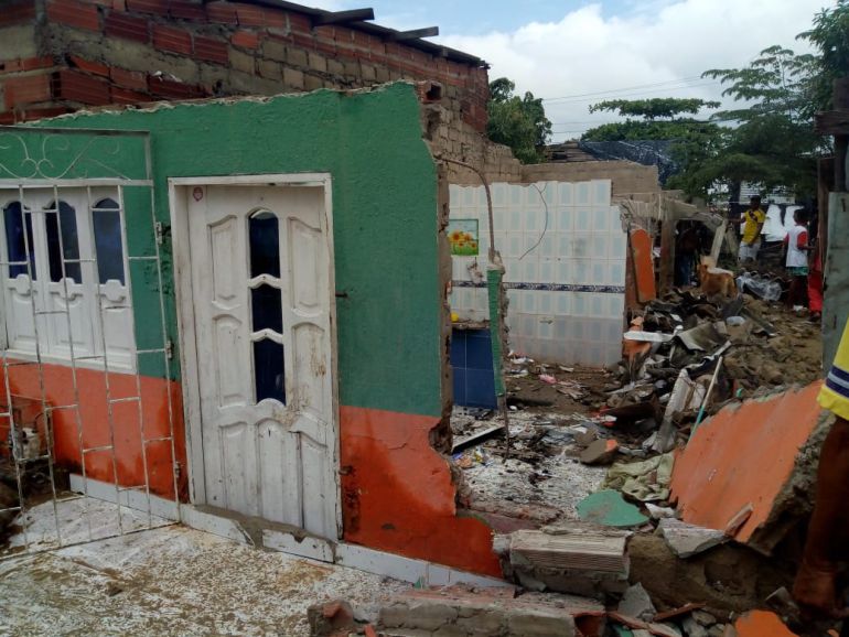 Desastres por el invierno: Desplome de una vivienda dejó un niño herido en Cartagena