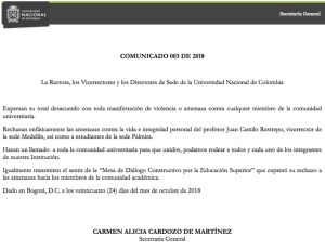 Univesidad, Nacional, Medellín, amenazas, vicerrector, decana: Fueron amenazados el vicerrector y una Decana de la UNAL sede Medellín Univesidad, Nacional, Medellín, amenazas, vicerrector, decana: Fueron amenazados el vicerrector y una Decana de la UNAL sede Medellín