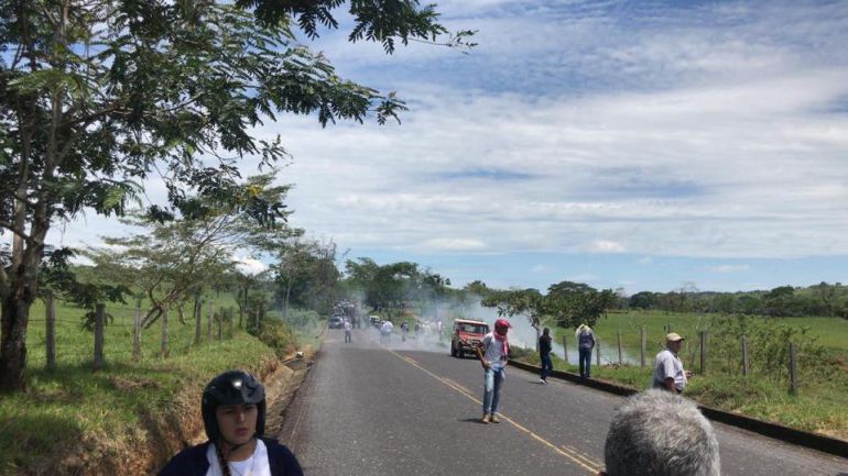 Disturbios entre campesinos y Esmad en Caquetá