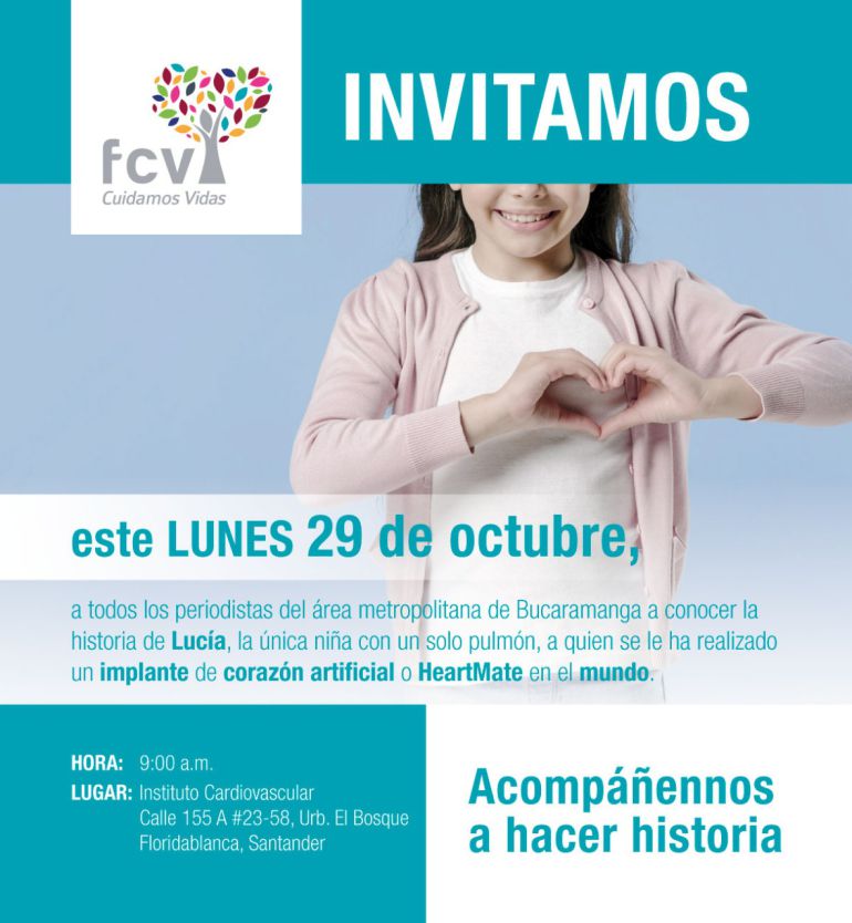 BUCARAMANGA CORAZÓN ARTIFICIAL TRASPLANTES NIÑEZ: Niña milagro vive con un solo pulmón y ahora tiene un corazón artificial